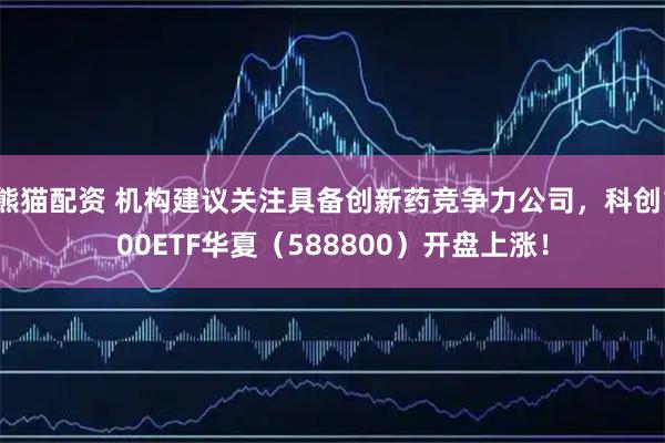 熊猫配资 机构建议关注具备创新药竞争力公司,科创100ETF华夏(588800)开盘上涨!